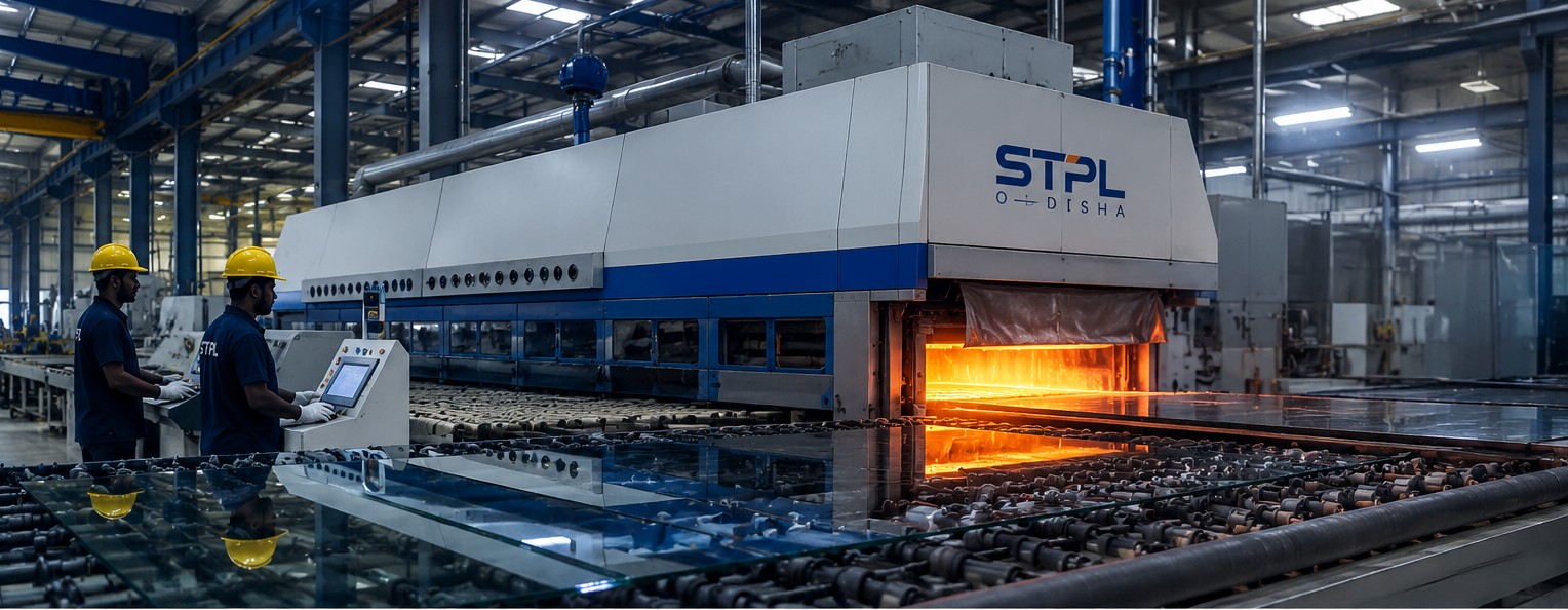 Toughened glass tempering furnace line